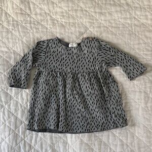 Play Up Gray Patterned Long Sleeve Dress 12M